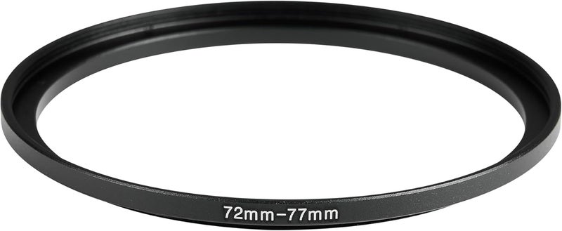 JOYTOLIN 72-77mm Metal Step-Up/Down Ring Adapter Compatible with Mirrorless Cameras DSLR Lens, UV CPL ND Filter Thread Converter, Black - Image 2